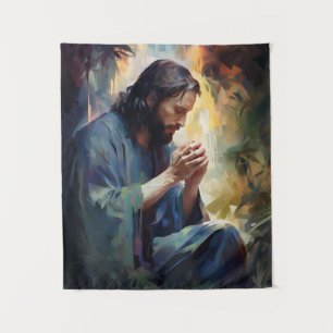Jésus priant Tapisserie d'art