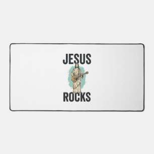 Jésus Rocks Guitare Gravure Chrétienne Vintage Des