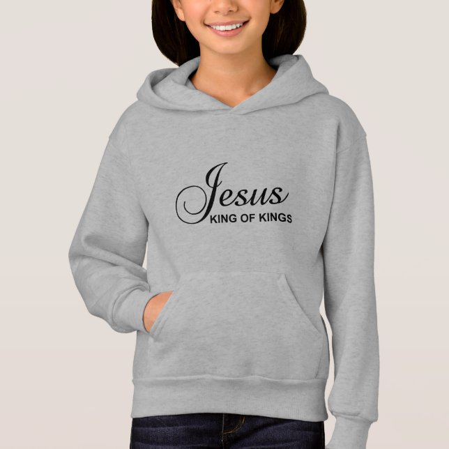 Jésus Roi Des Rois Filles Sweat - shirt à capuche (Devant)