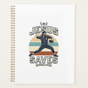 Jésus Sauve Baseball Vintage Christian Vector Desi