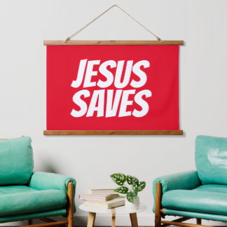 Jésus Sauve Christian Suspendu Décor Tapisserie