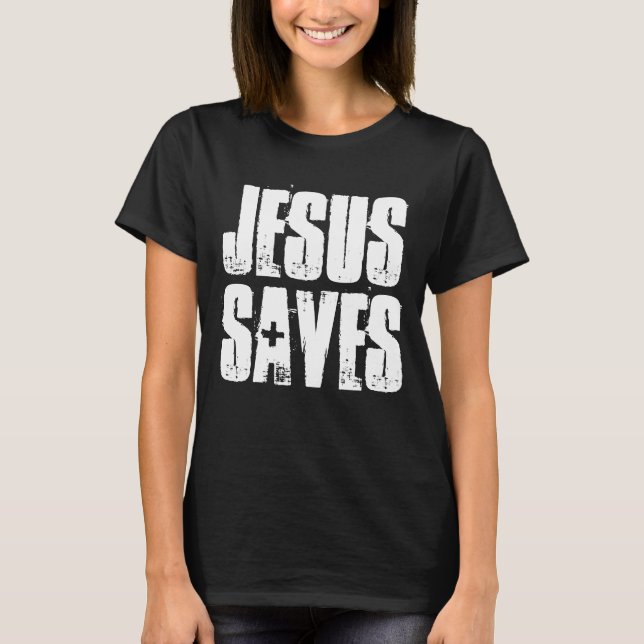 JÉSUS SAUVE DES TEE - SHIRTS CHRÉTIENS T-SHIRTS (Devant)