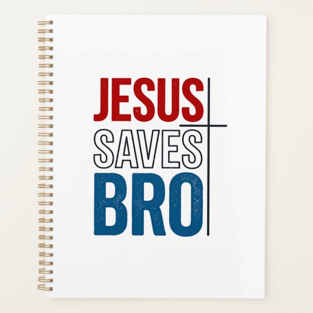 Jésus Sauve Frère Typographie Chrétienne Design T- (Devant)