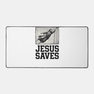 Jesus Sauve Gardien de Football T-Shirt Gravure Vi
