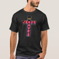 Jésus sauve le T-shirt croisé au néon