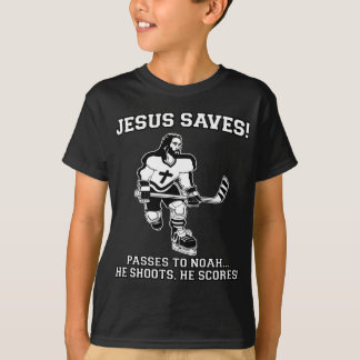 Jésus sauve le T-shirt drôle d'hockey
