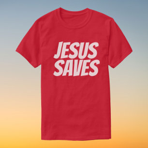 Jesus Saves Christian Short Sleeved T-Shirt