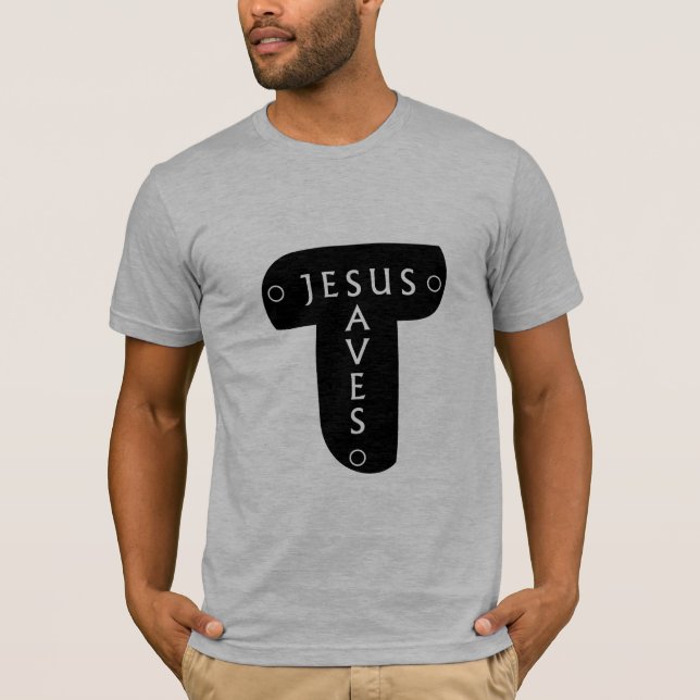 Jésus Saves T-shirt croix Tau (Devant)