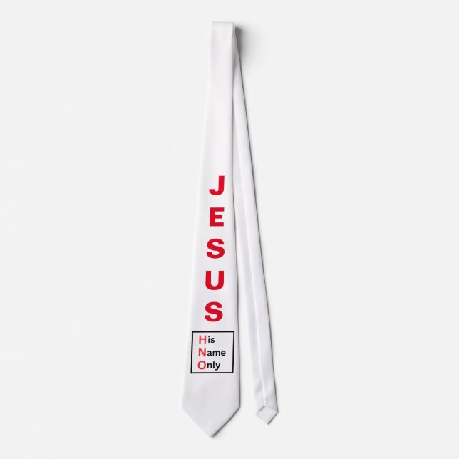 Jésus - Son Nom Seul Cravate (Blanc) (Original) (Devant)