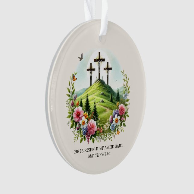 Jésus sur la Croix Il est ressuscité Pâques (devant)