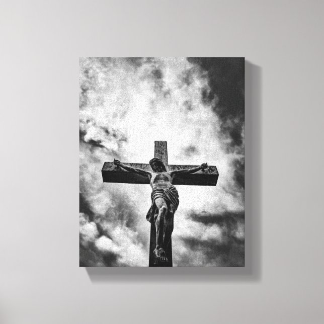 Jésus sur la Croix – Toile de Foi et de Rédemption (Recto)
