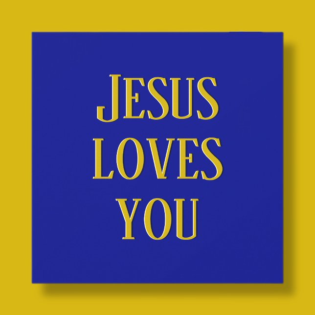 Jésus t'aime | Bleu marine et or (Créateur téléchargé)