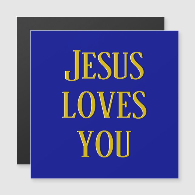 Jésus t'aime | Bleu marine et or (Devant / Derrière)