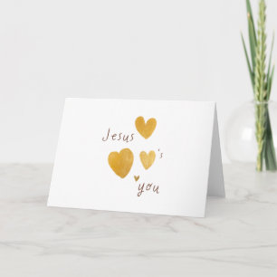 Jésus t'aime. Carte de voeux numérique moderne