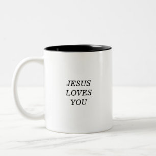 Jésus t'aime Foi chrétienne Citation Café Mug