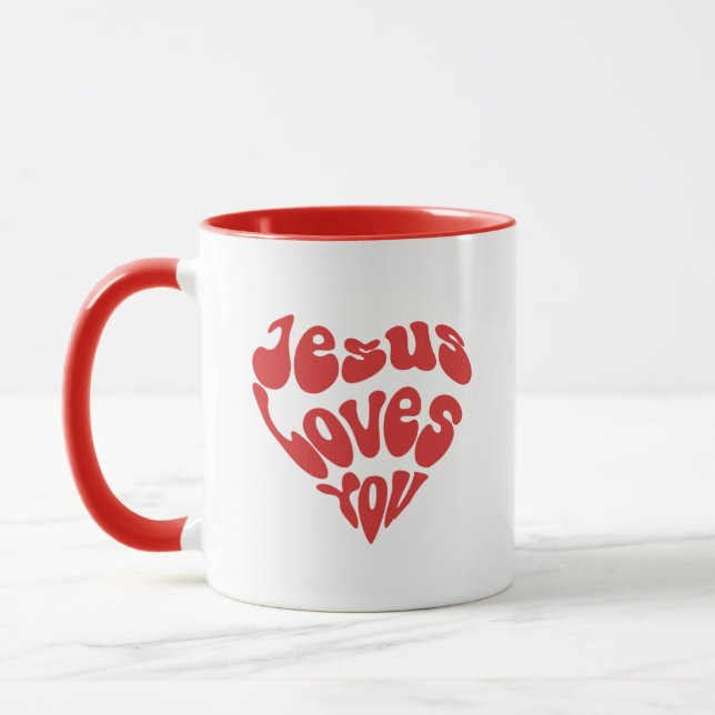 Jésus t'aime Mug (Gauche)