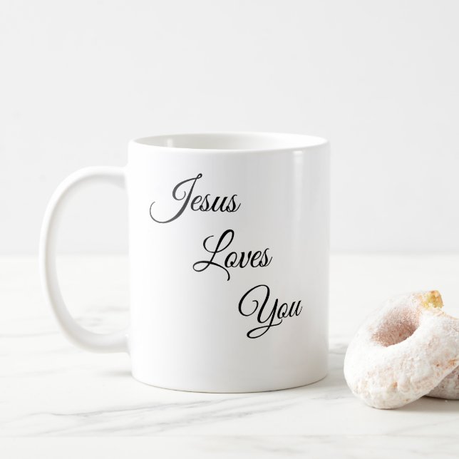 Jésus t'aime Mug au café (Avec donut)