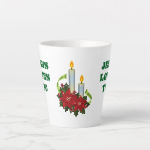 Jésus t'aime Poinsettia Latte Mug