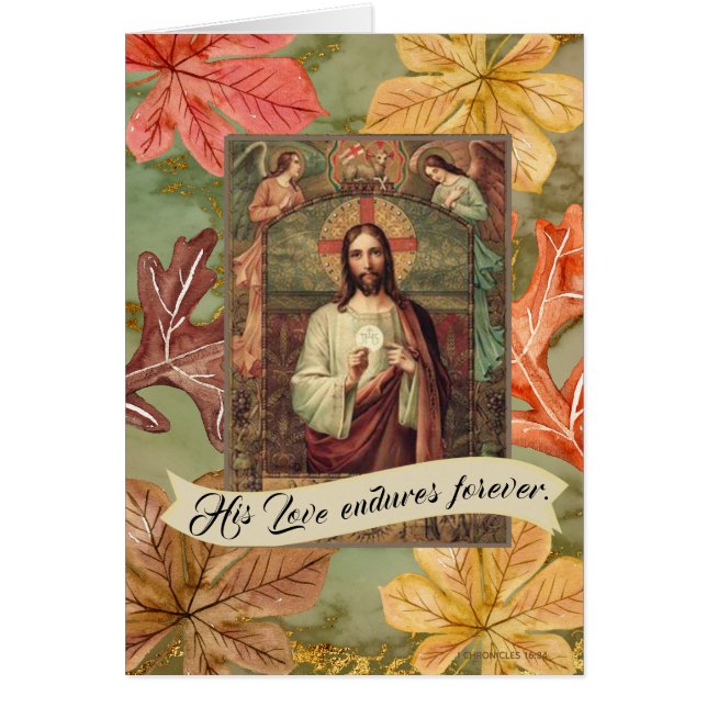 Jésus tenant l'hostie eucharistique avec des anges (Devant)