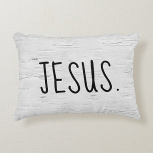 JESUS Texte Sur Le Coussin D'Accentuation De L'Arb
