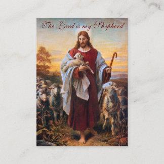 Jesus the Good Shepherd - Carte de prière (plat)