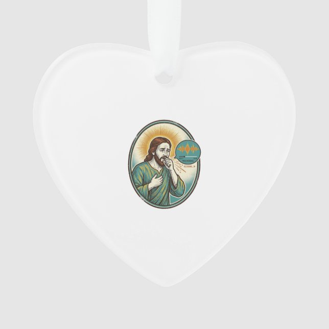 Jésus toussant au milieu d'un message audio vocal  (devant)