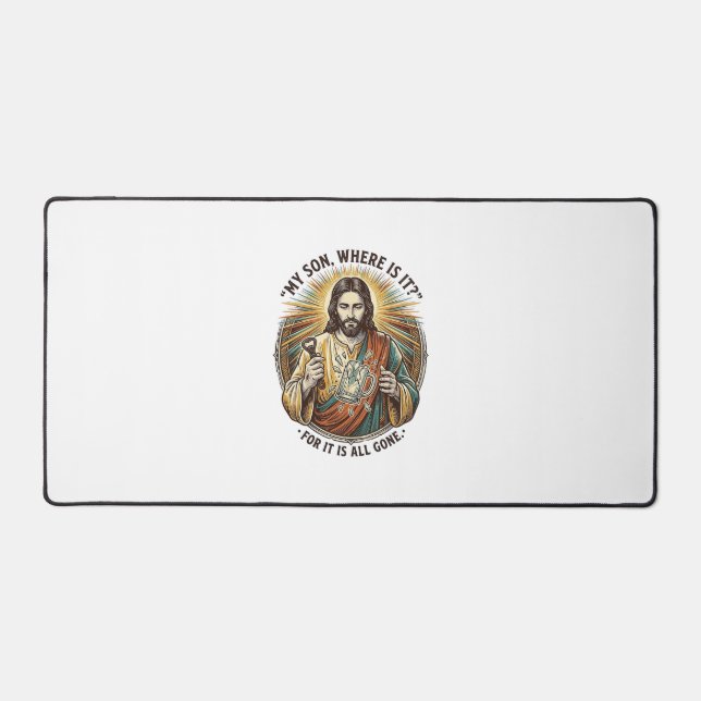 Jésus Verre à Bière Vide Cassé Barman Boisson Humo (Recto)