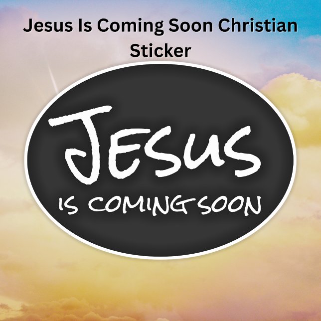 Jésus Vient Bientôt Sticker En Vinyle Coupé Sur Me (Jesus Is Coming Soon Custom-Cut Vinyl Church Stickers)