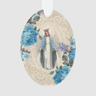 Jésus Vierge Marie Dentelle Vintage de la flore re
