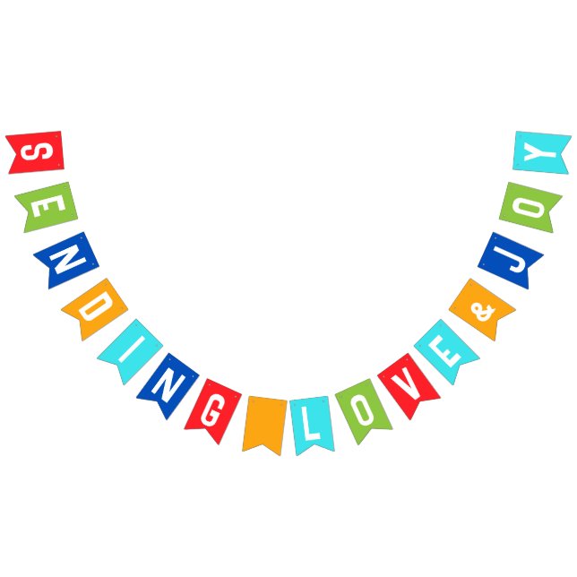 Jésus vous aime Bannière de Bunting Multicolore (Tout)