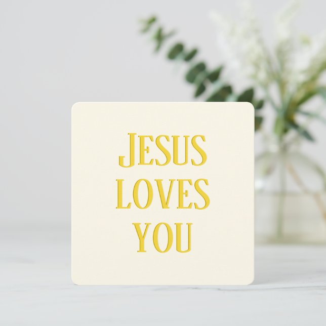 Jésus vous aime | blanc cassé et or (Debout devant)