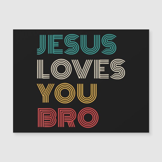 Jésus Vous Aime Bro, Drôle Foi Chrétienne Rétro (Devant)