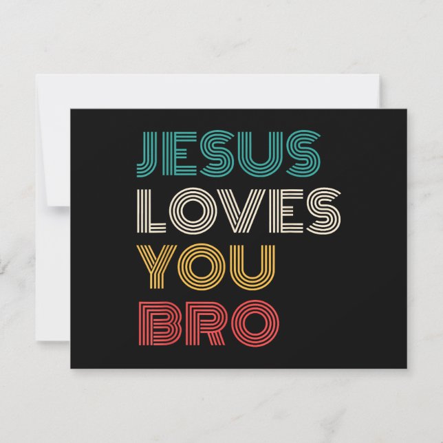 Jésus Vous Aime Bro, Drôle Foi Chrétienne Rétro (Devant)