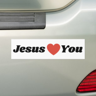 JESUS VOUS AIME Bumper Sticker