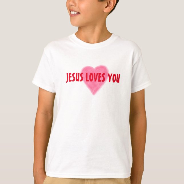 JÉSUS VOUS AIME T-shirt garçon (Devant)