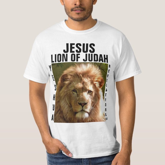 JESUS YESHUA LION DE T-shirts JUDAH tee - shirt (Devant)