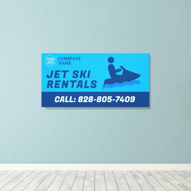 Jet Ski personnalisé toile étirée Impression (Insitu (Plancher de Bois))