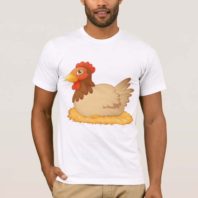 Jetant Sur Les Oeufs T-Shirt Mens (Devant)