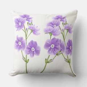 Jeté de Coussin - Fleurs Sauvages Violettes