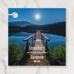 Jetée de nuit sous une étiquette de prix de Pleine