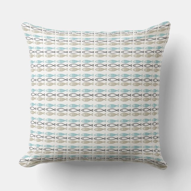 Jeter des coussins - Poisson Motif scandinave (Recto)