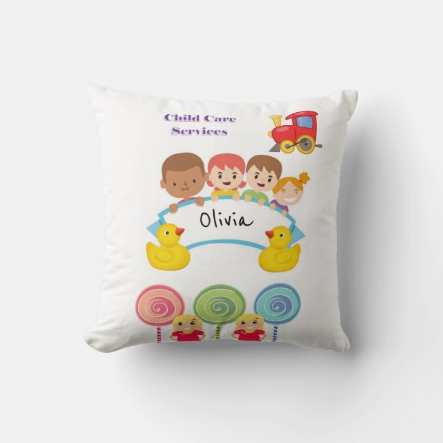 Jeter des oreillers Services de garde d'enfants (Recto)