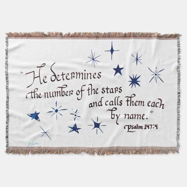 Jeter la couverture avec la Bible Verse Psaume 147 (Devant)