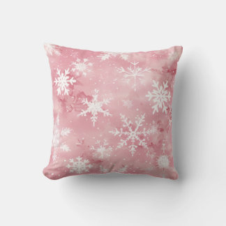 Jeter Oreiller un motif en cristal de neige