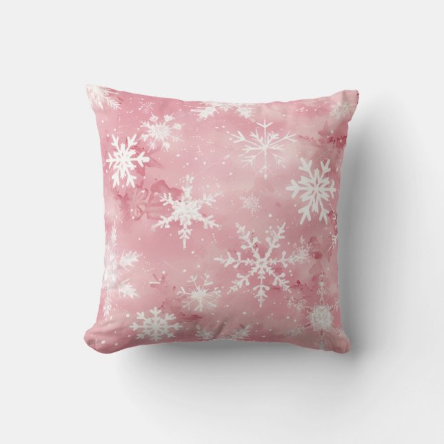 Jeter Oreiller un motif en cristal de neige (Recto)