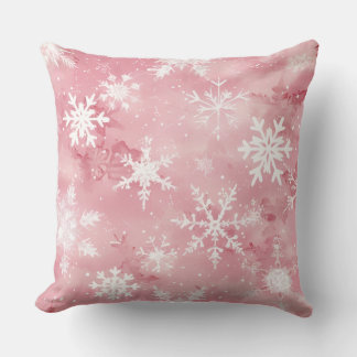 Jeter Oreiller un motif en cristal de neige
