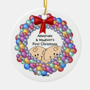 Jeter un coup d'oeil ornement de Noël du bébé de