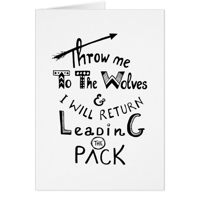 Jetez-moi aux loups ! Citation motivante (Devant)