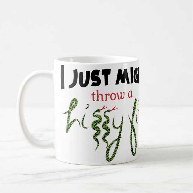 Jetez une tasse classique Hissy Fit, 11 oz (Gauche)