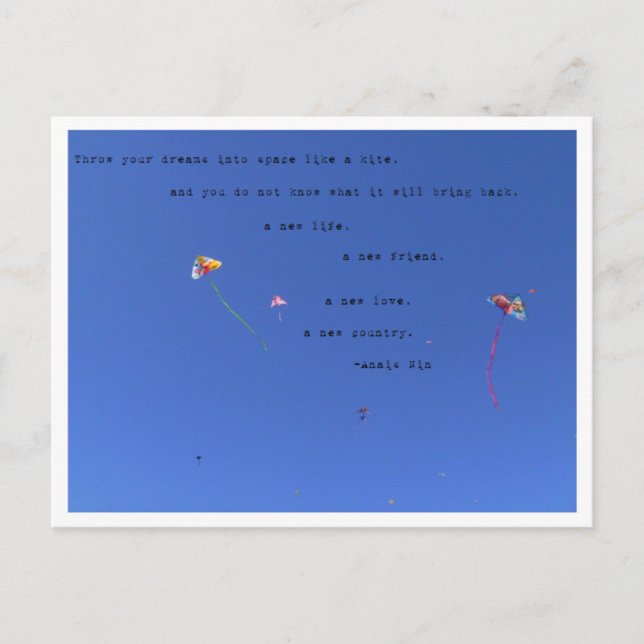 Jetez vos rêves dans l'espace carte postale (Devant)